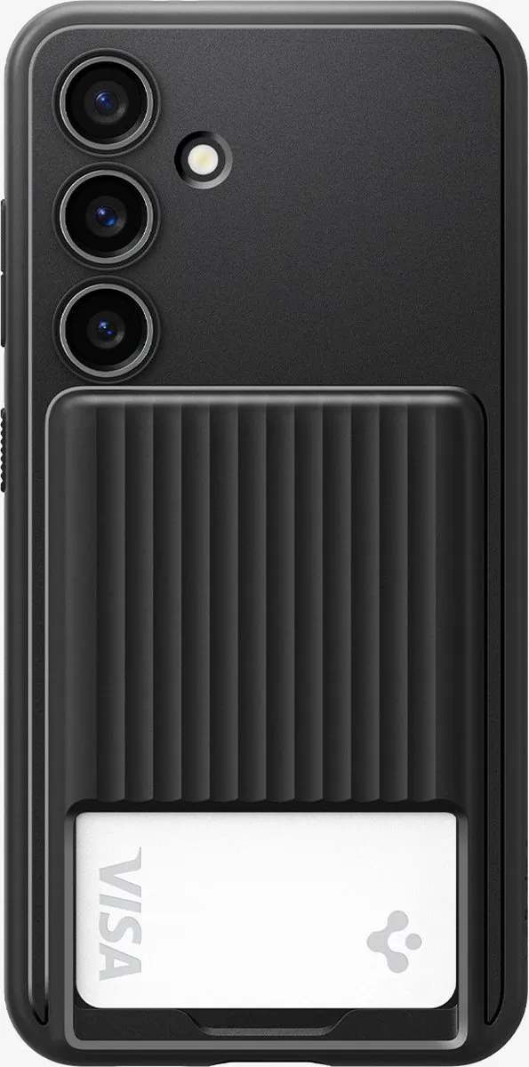 Spigen Liquid Slot Hoesje S24 Plus - Zwart - 1 Pasjeshouder
