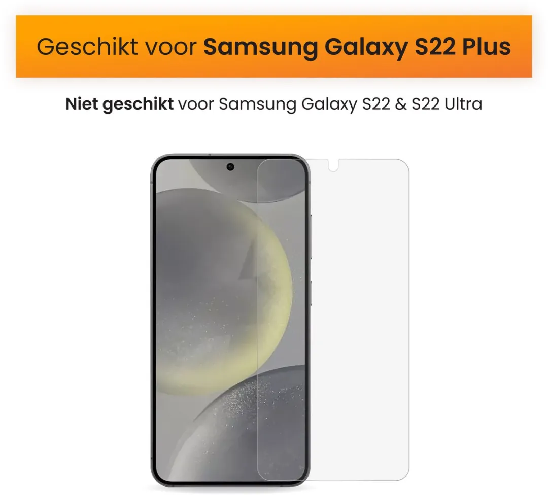 R2B Screenprotector Samsung Galaxy S22 Plus - 2 Stuks - Tempered Glass
