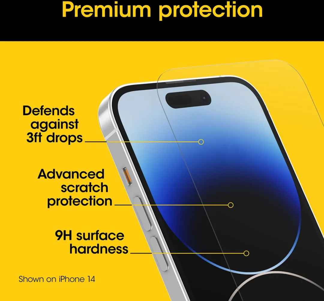 OtterBox iPhone 15 Plus Glazen Screenprotector - Case Friendly