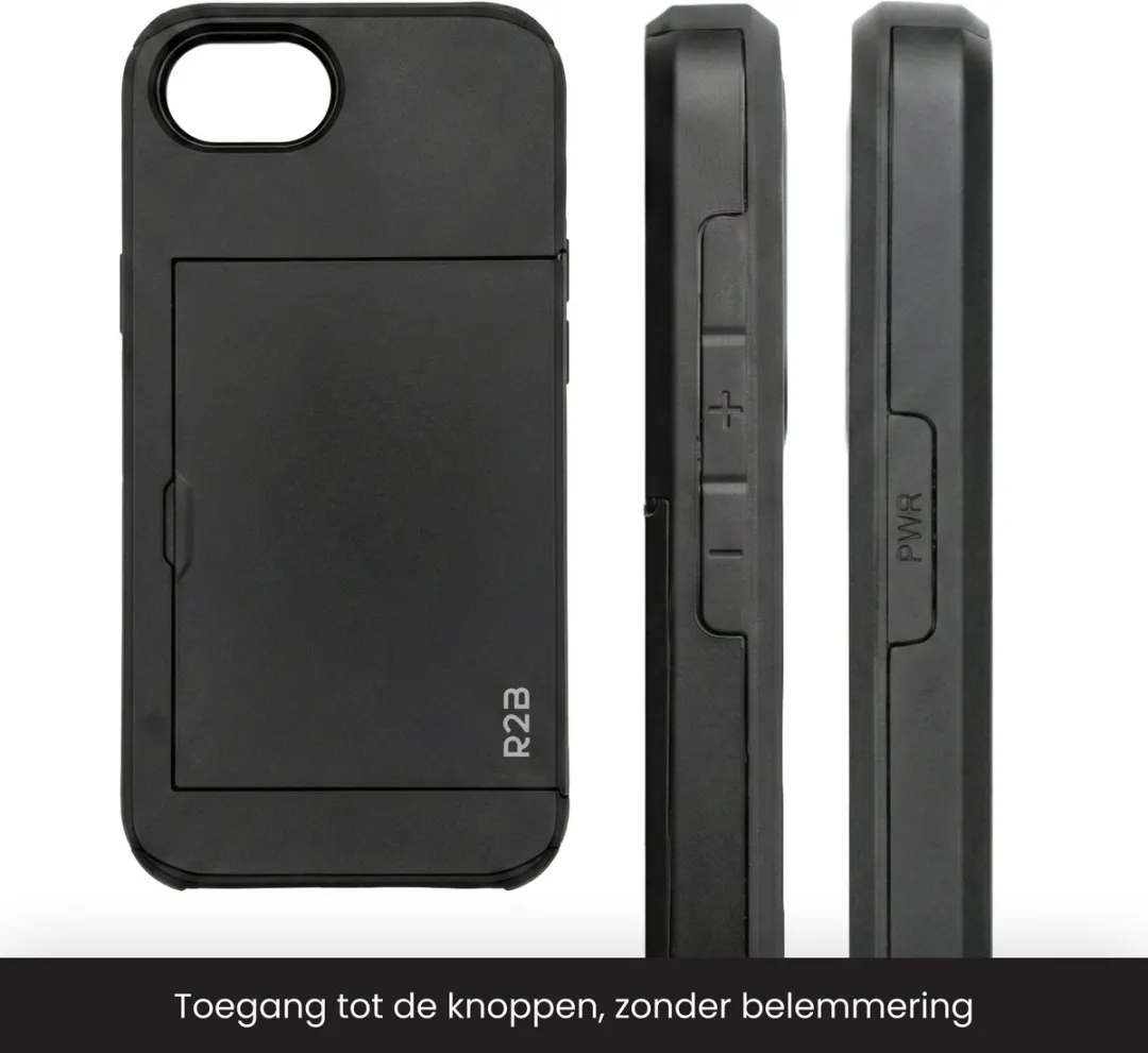 R2B iPhone 16e Hoesje Utrecht - 3 Pasjes - Zwart