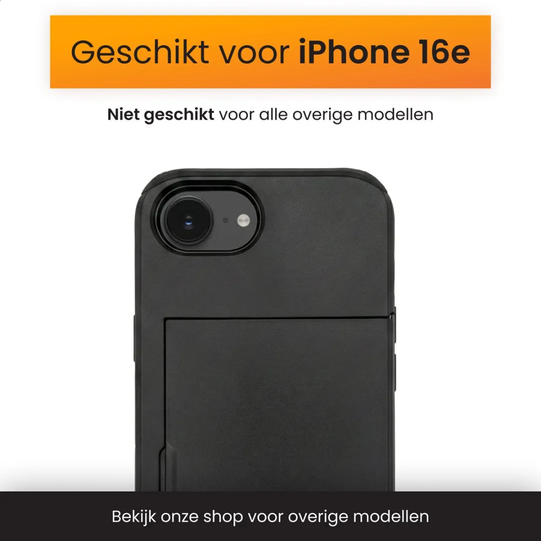 R2B iPhone 16e Hoesje Utrecht - 3 Pasjes - Zwart