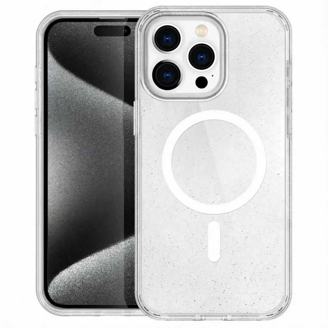 Imoshion Hoesje iPhone 15 Pro Max Sparkle Transparant - MagSafe