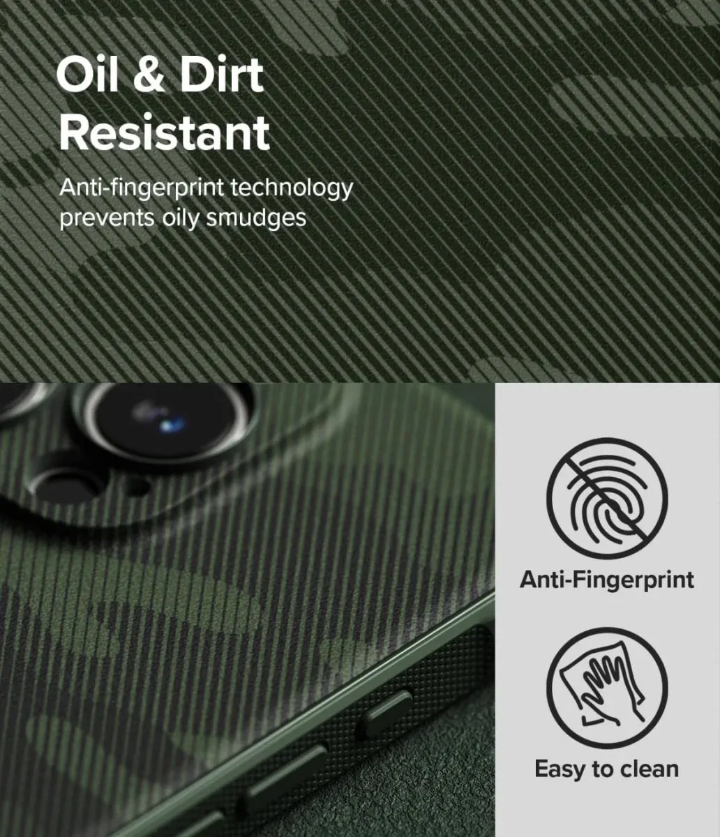 Ringke Onyx Hoesje iPhone 16 Pro Max - Camo Groen - afbeelding 6 van 6