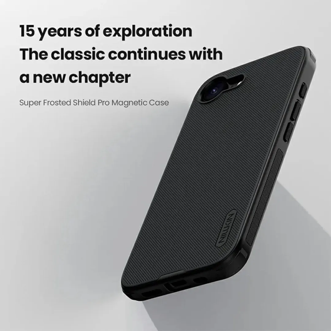 Nillkin Magnetische Super Frosted Shield Case iPhone 16E - Zwart - MPN 6902048296008