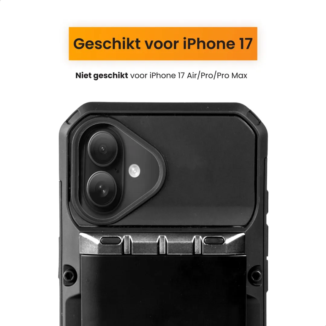 R2B iPhone 17 Hoesje met Pasjeshouder - 4 Pasjes - Zwart