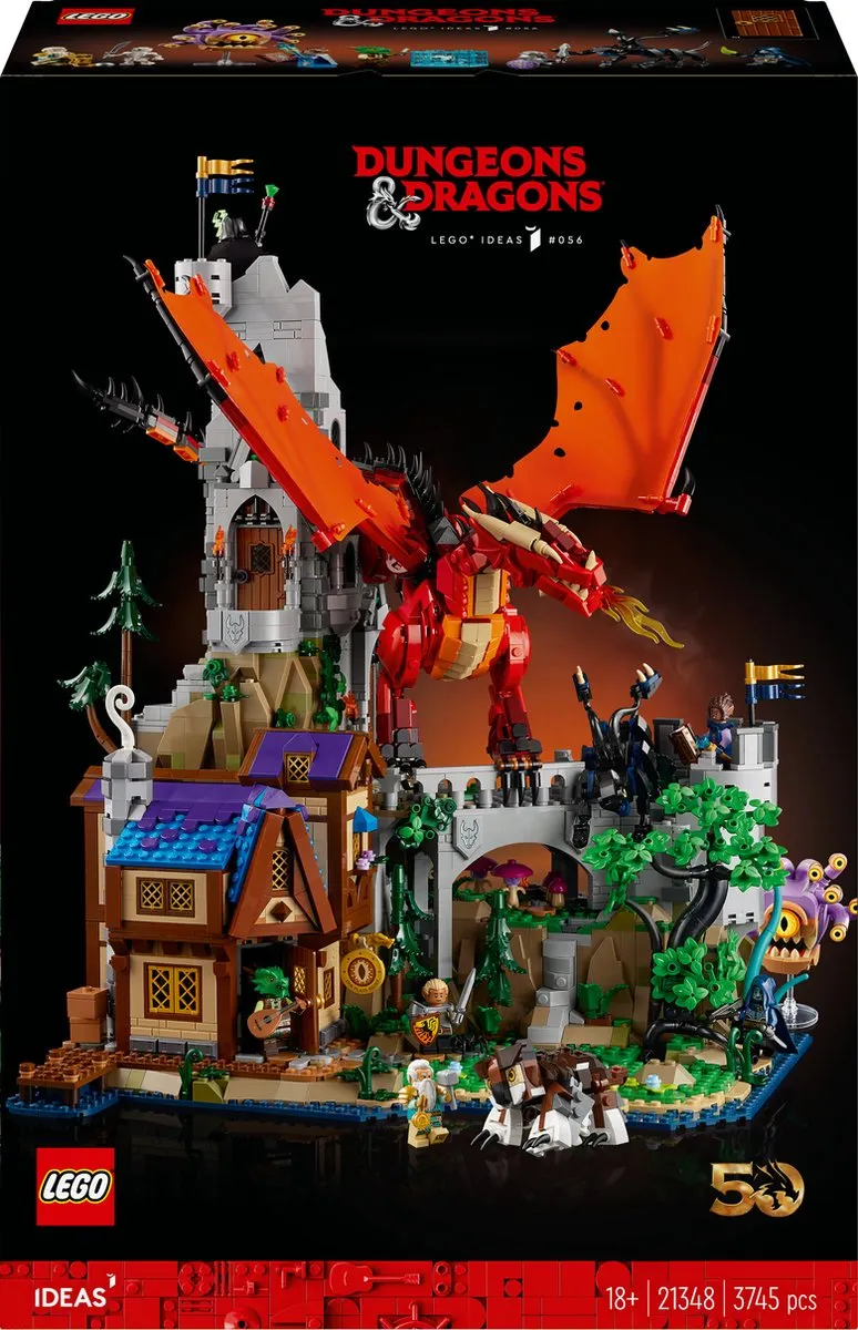 LEGO Ideas Dungeons & Dragons Rode Draak 21348 - 3745 Stukken