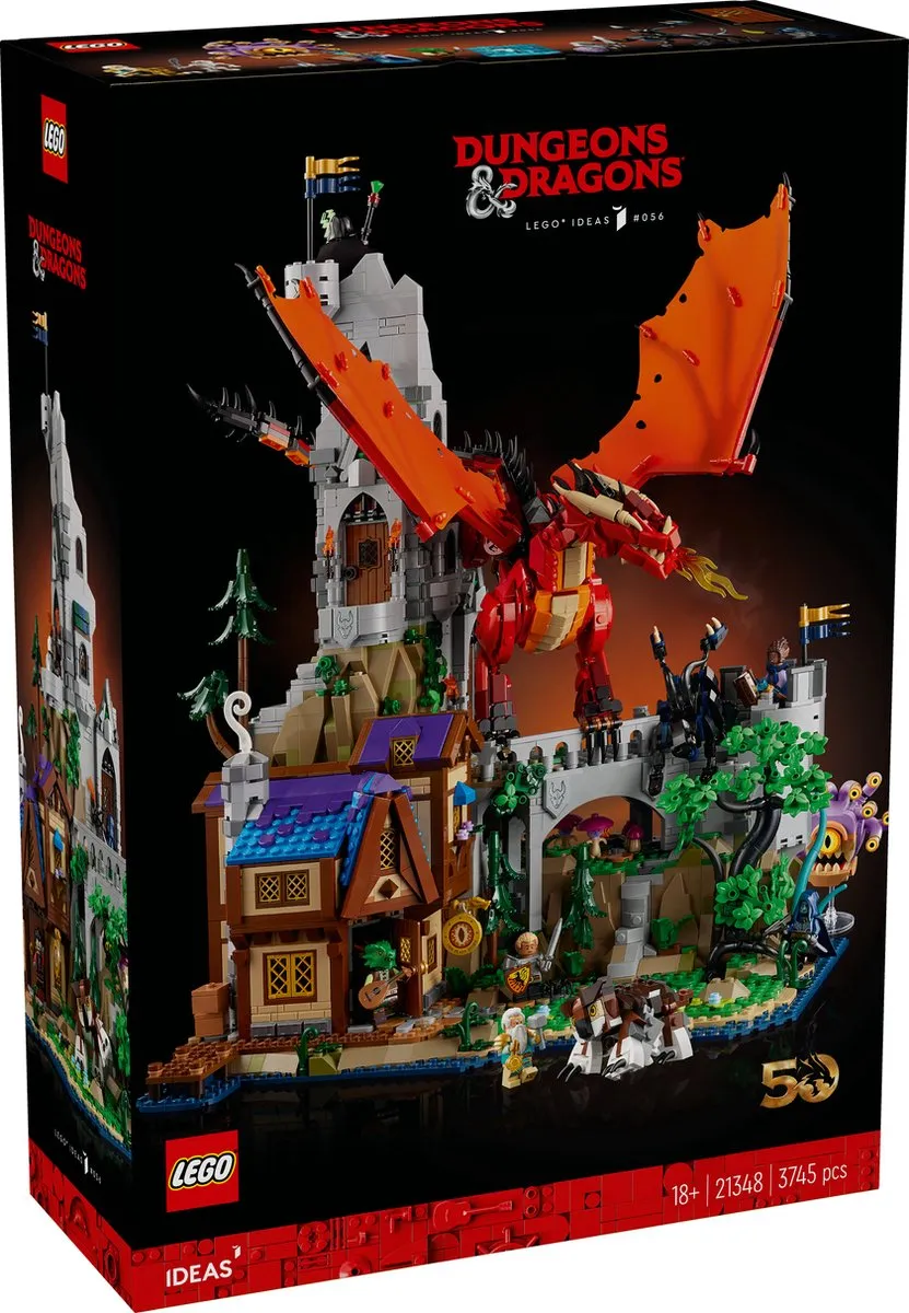 LEGO Ideas Dungeons & Dragons Rode Draak 21348 - 3745 Stukken