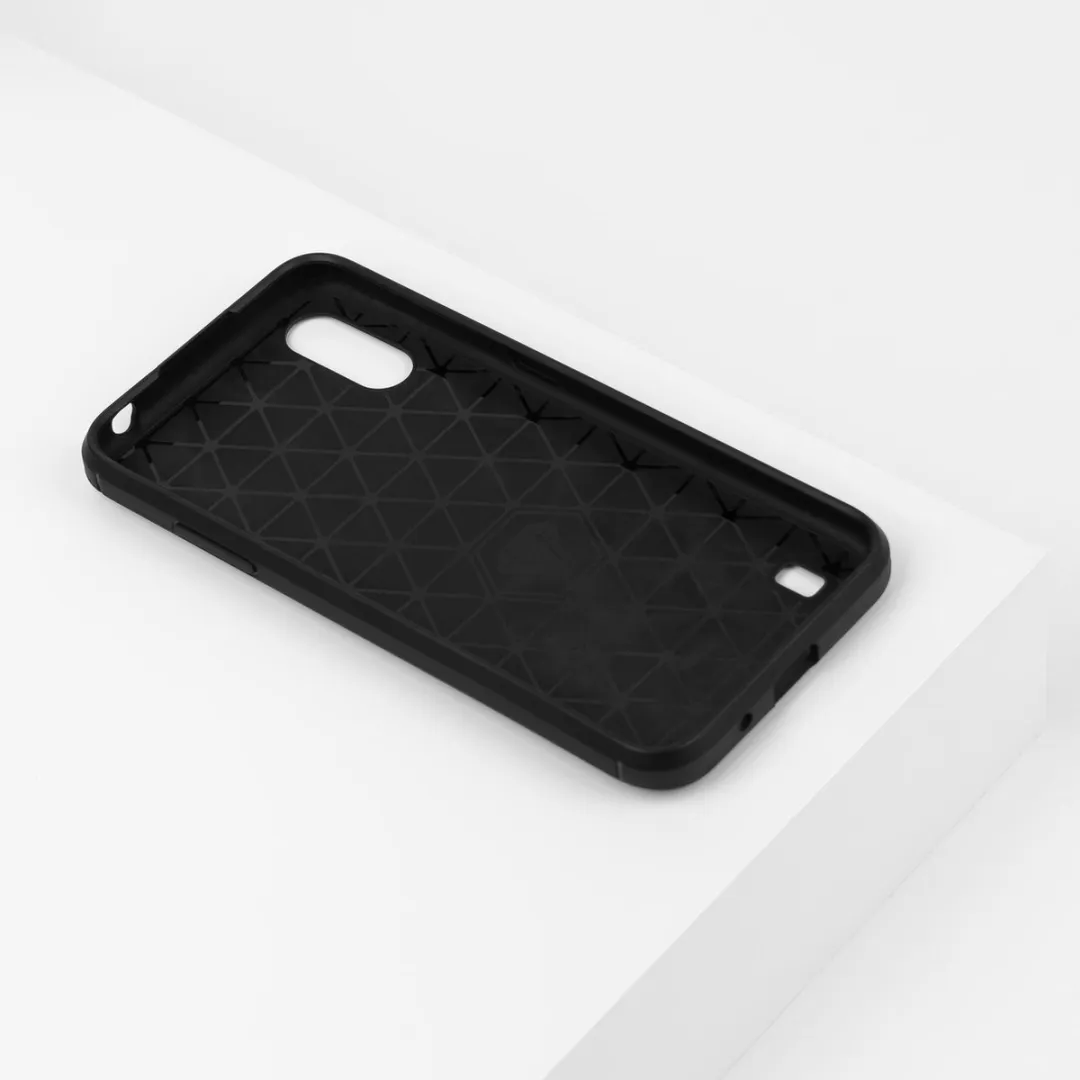 BMAX Carbon Soft Case Samsung Galaxy A01 - Zwart - MBAX12332