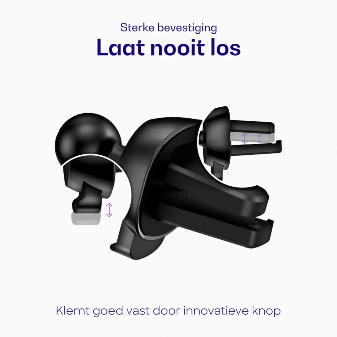 Buddi Way BH00002 Telefoonhouder Auto - Ventilatierooster - 360° Draaibaar - Zwart