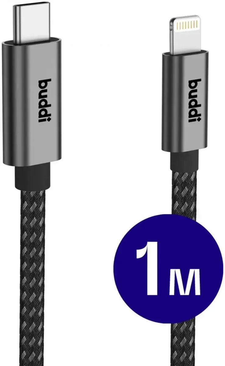 Buddi Flex USB-C naar Lightning Kabel 20W