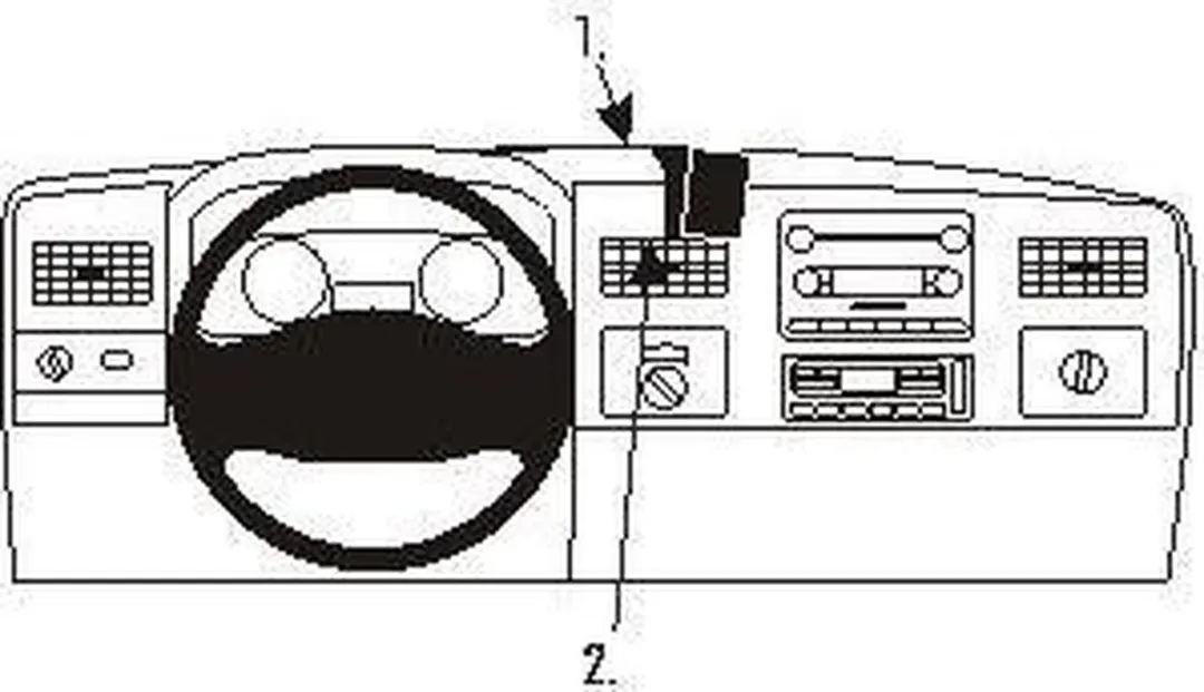 Brodit ProClip Houder 853546 - Ford F-Serie 2005-2007 - Zwart