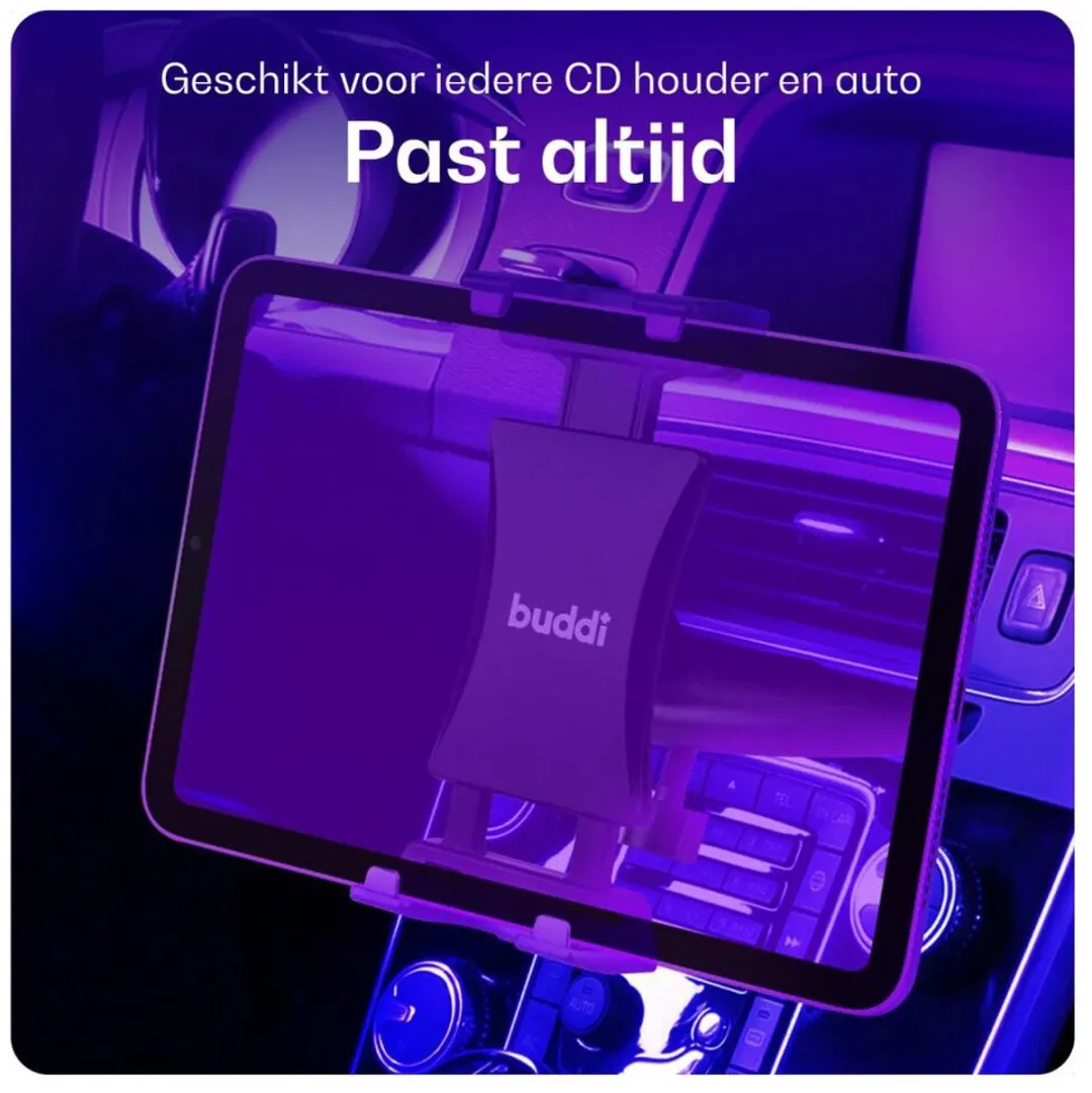 Buddi Universele Autohouder CD-Speler - 360° Draaibaar - Zwart