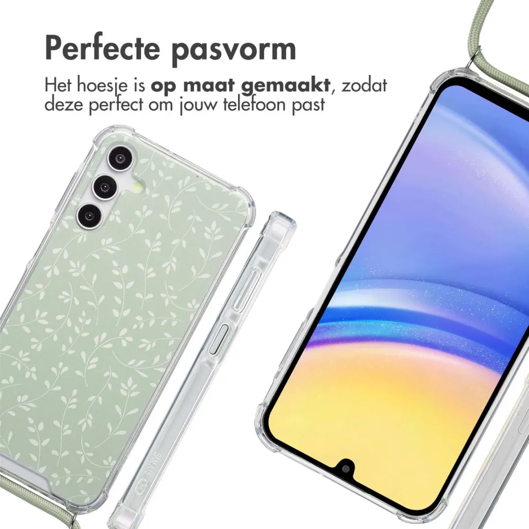 Imoshion Hoesje Samsung Galaxy A15 5G - Smoke Green Flowers - afbeelding 2 van 6