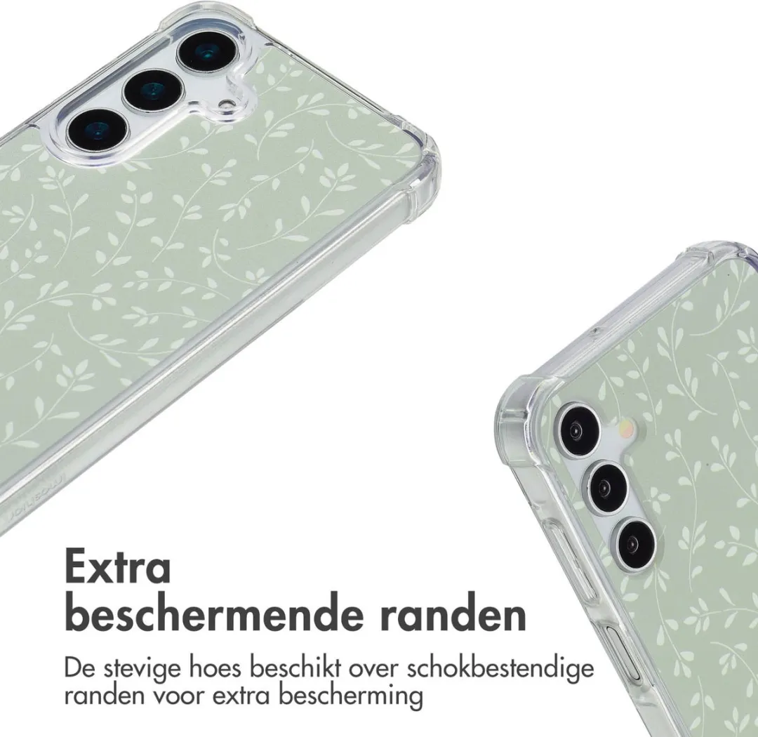 Imoshion Hoesje Samsung Galaxy A15 5G - Smoke Green Flowers - afbeelding 4 van 6