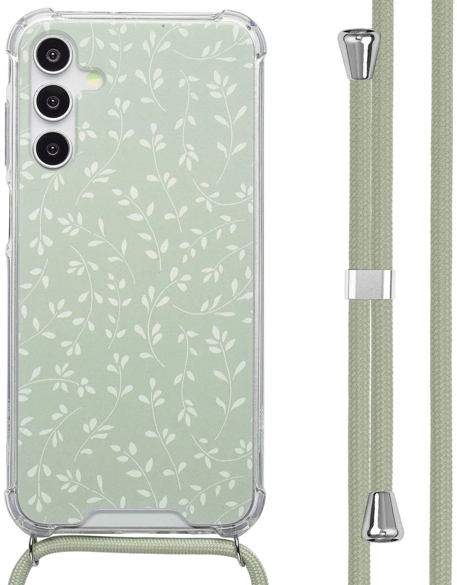 Imoshion Hoesje Samsung Galaxy A15 5G - Smoke Green Flowers