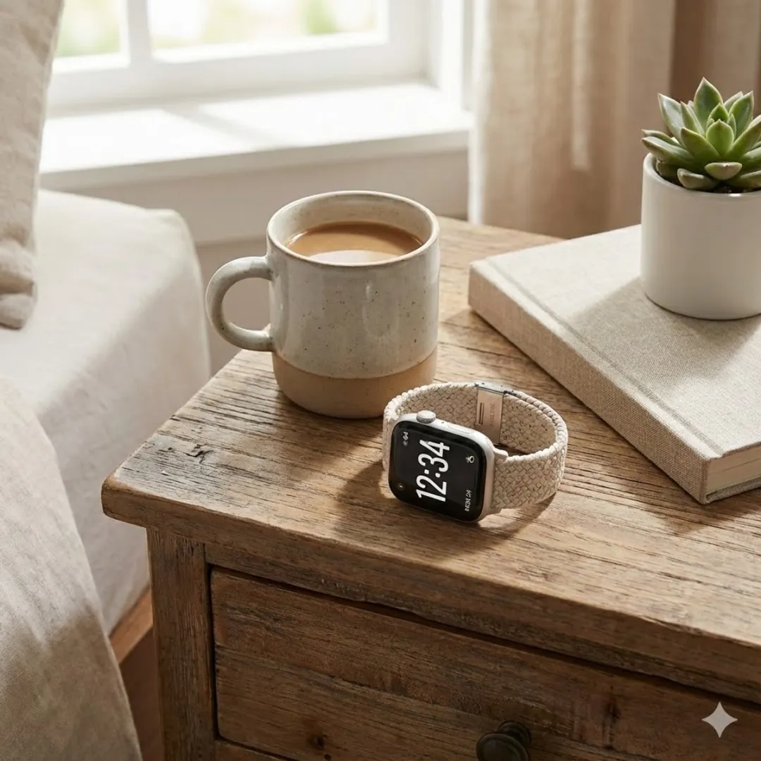 NUVEX Lichtgouden Nylon Horlogeband Apple Watch - One Size