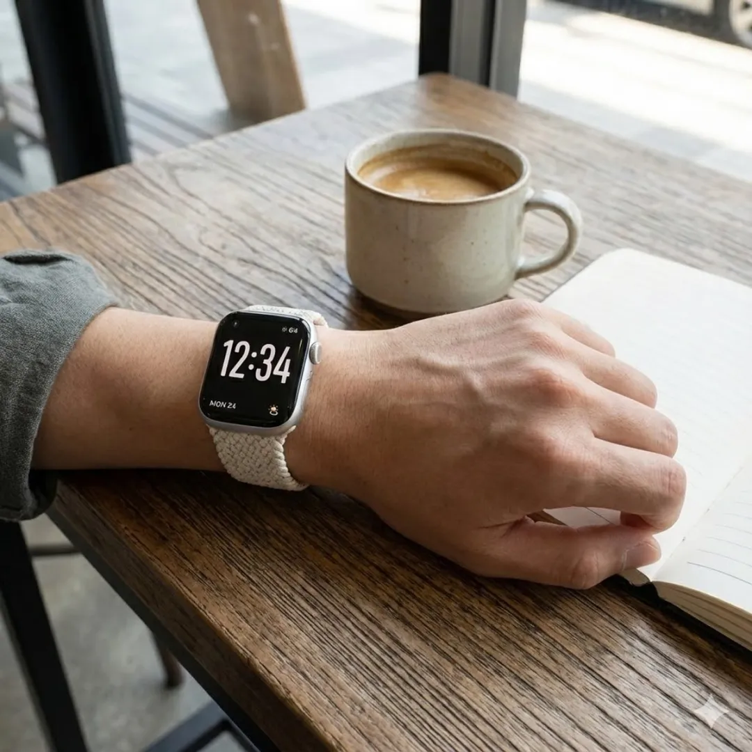 NUVEX Lichtgouden Nylon Horlogeband Apple Watch - One Size