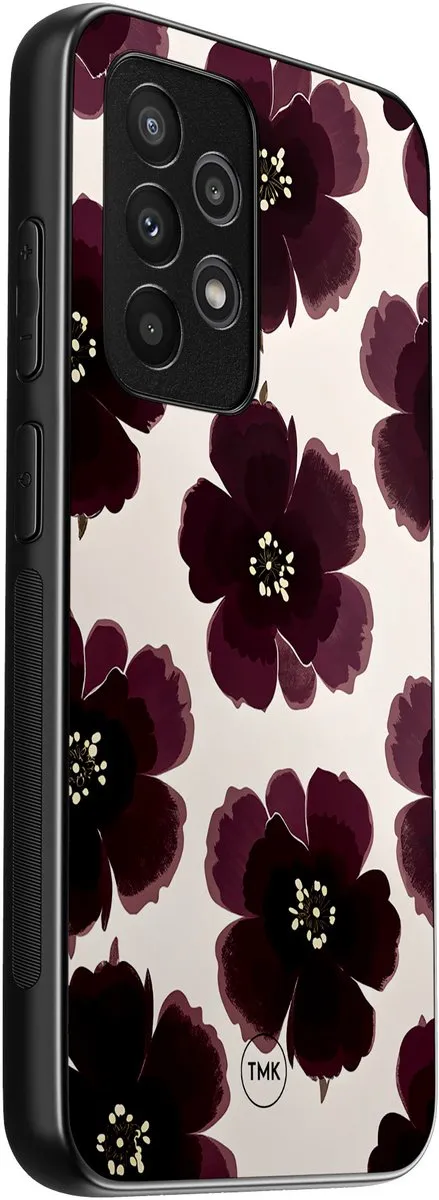 Casevibes Samsung Galaxy A52 5G Hoesje - S/A52/B/025 - Blauw Bloemen