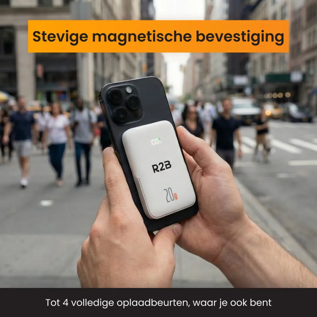 R2B ACQ15 Draadloze Powerbank 10000mAh - Wit