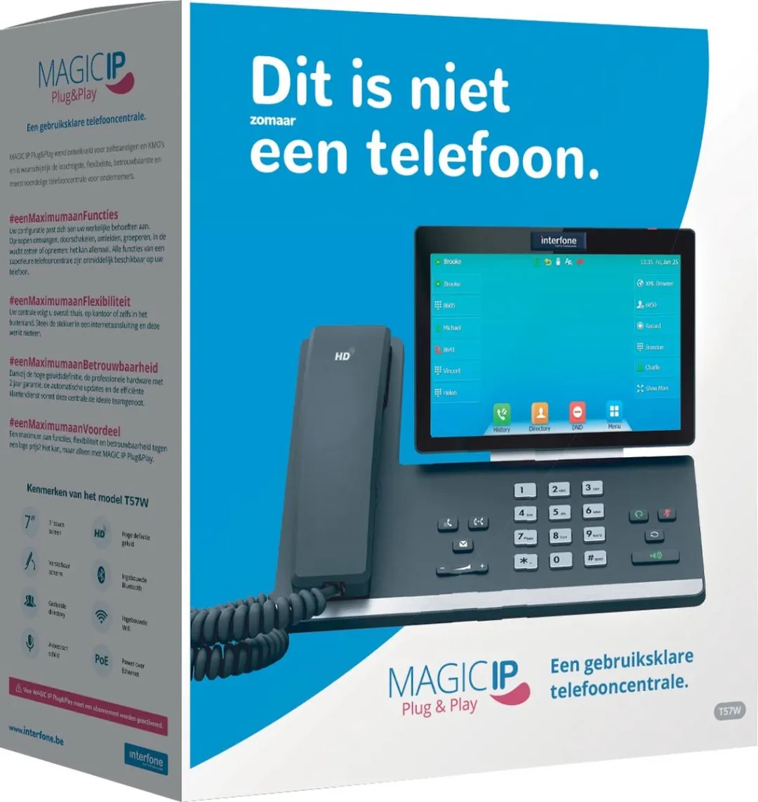 Yealink SIP-T57W Handset - 7 inch LCD - Zwart