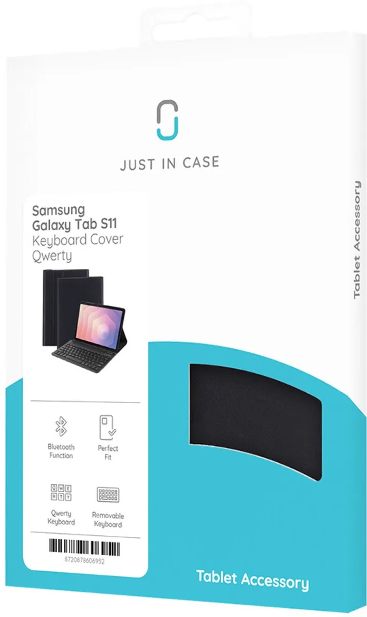 Just in Case Cazy Tablethoes met Bluetooth Toetsenbord - Samsung Galaxy Tab A9 - Zwart