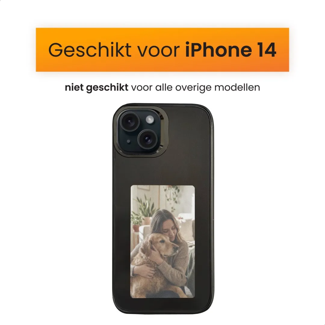 R2B Foto Hoesje iPhone 14 - Zwart
