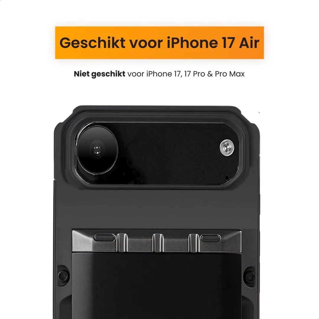 R2B iPhone 17 Air Hoesje Zeist - 4 Pasjes - Zwart