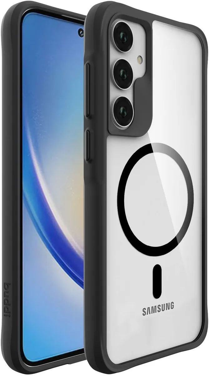 Buddi Hybrid Hoesje Samsung Galaxy A35 - MagSafe - Transparant Zwart