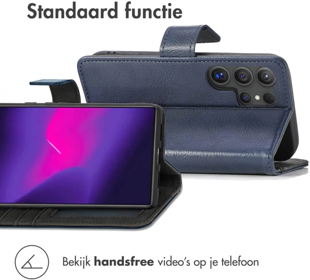 Imoshion Bookcase Hoesje Samsung Galaxy S24 Ultra - 3 Pasjes - Donkerblauw