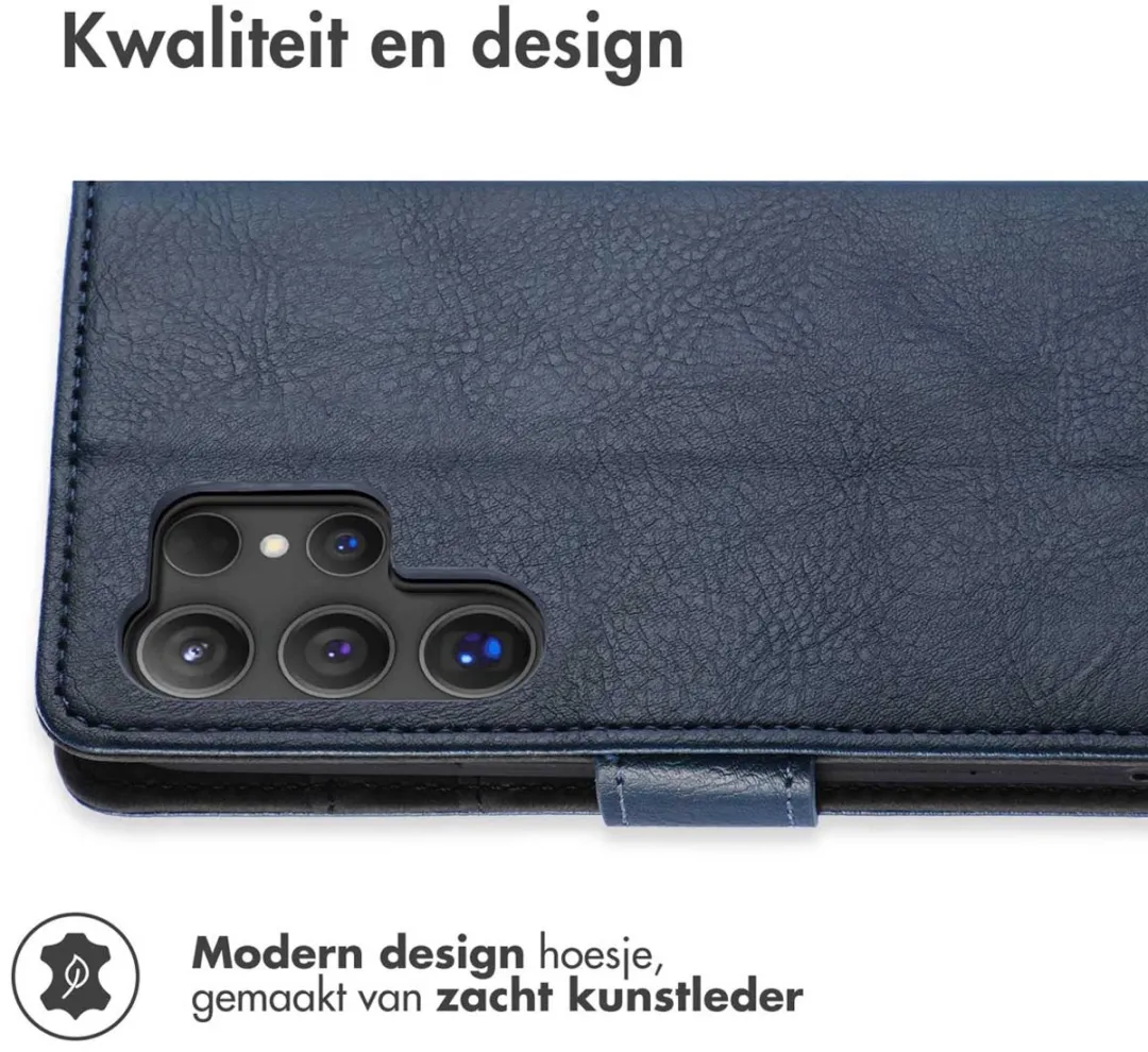 Imoshion Bookcase Hoesje Samsung Galaxy S24 Ultra - 3 Pasjes - Donkerblauw