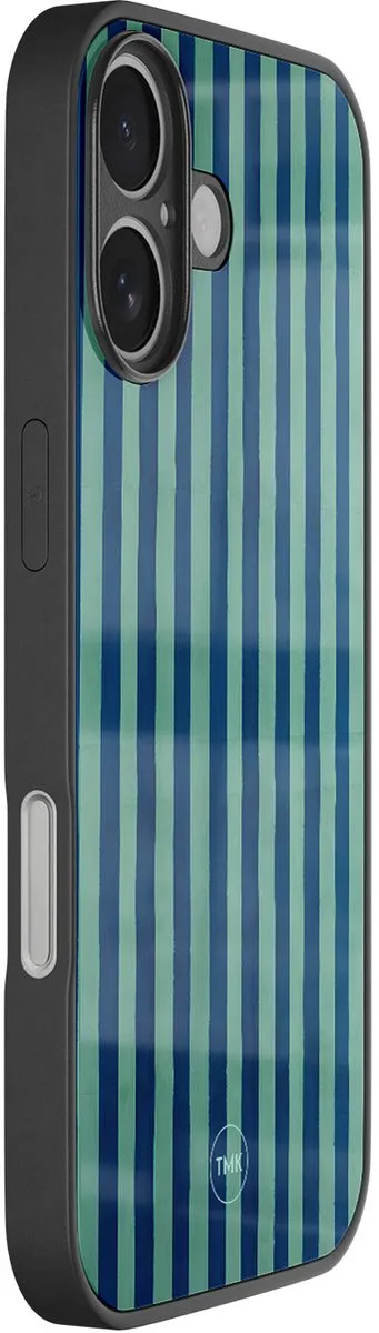 Casevibes iPhone 16 Hoesje - Blauwe Strepen - TPU Glossy