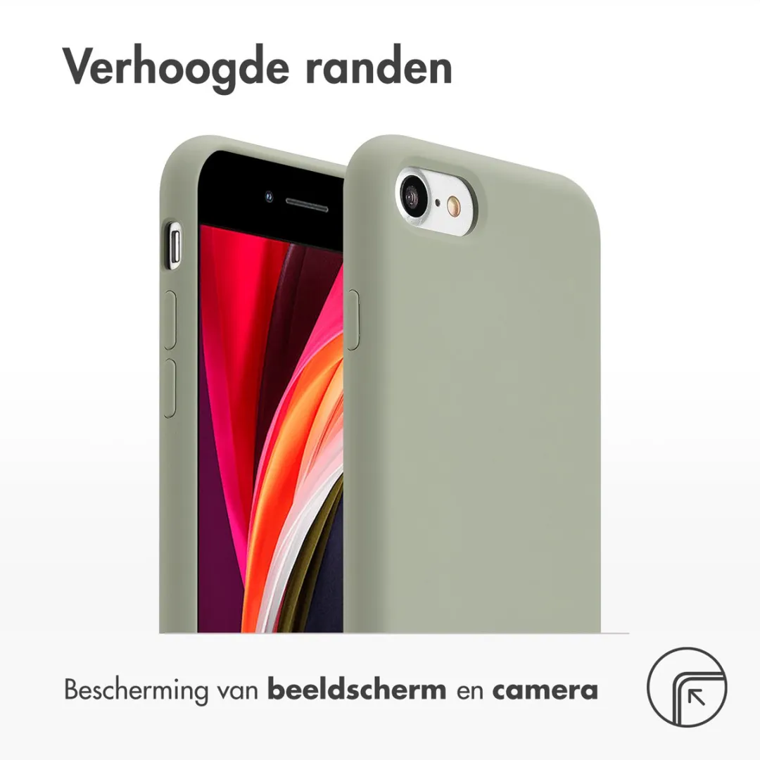 Accezz Hoesje iPhone 7/8/SE 2020/2022 - Liquid Silicone Groen