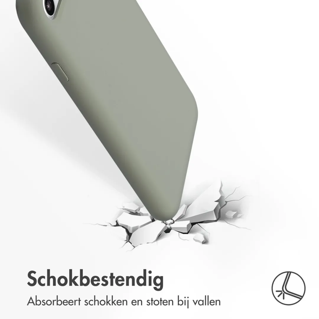 Accezz Hoesje iPhone 7/8/SE 2020/2022 - Liquid Silicone Groen