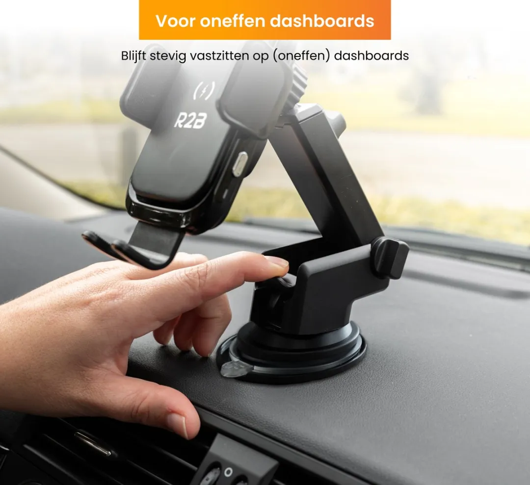 R2B Dashboardpad Telefoonhouder Auto - Stevige Gel - Zwart