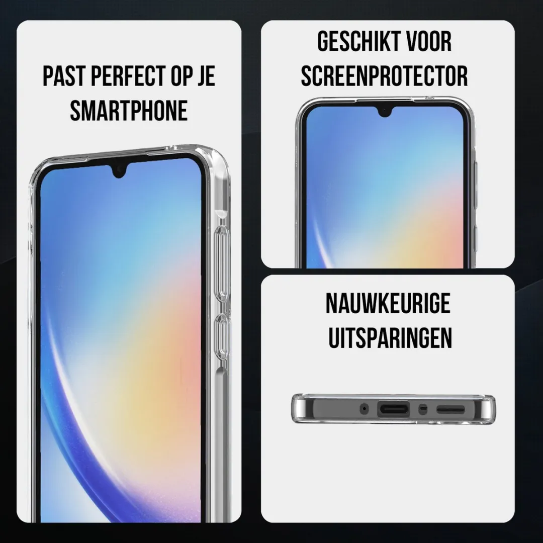 NUVEX Hoesje Galaxy A34 Transparant - Anti-Shock