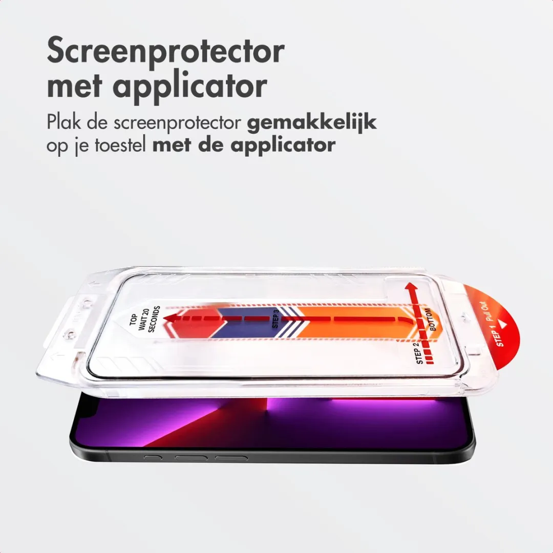 Accezz iPhone 13/14 Screenprotector Glas - Anti-stof applicator