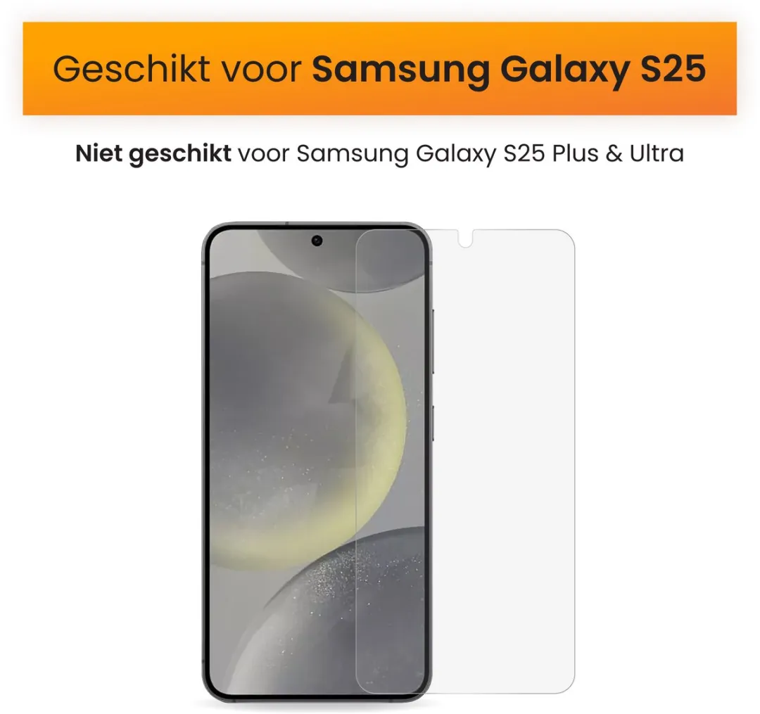 R2B Screenprotector Samsung Galaxy S25 - 2 Stuks - Tempered Glass