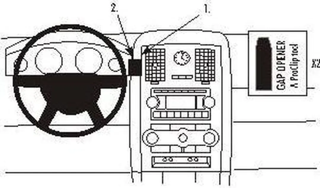 Brodit ProClip Center Mount 853456 - Chrysler 300C/Touring 2005-2010 - afbeelding 2 van 2