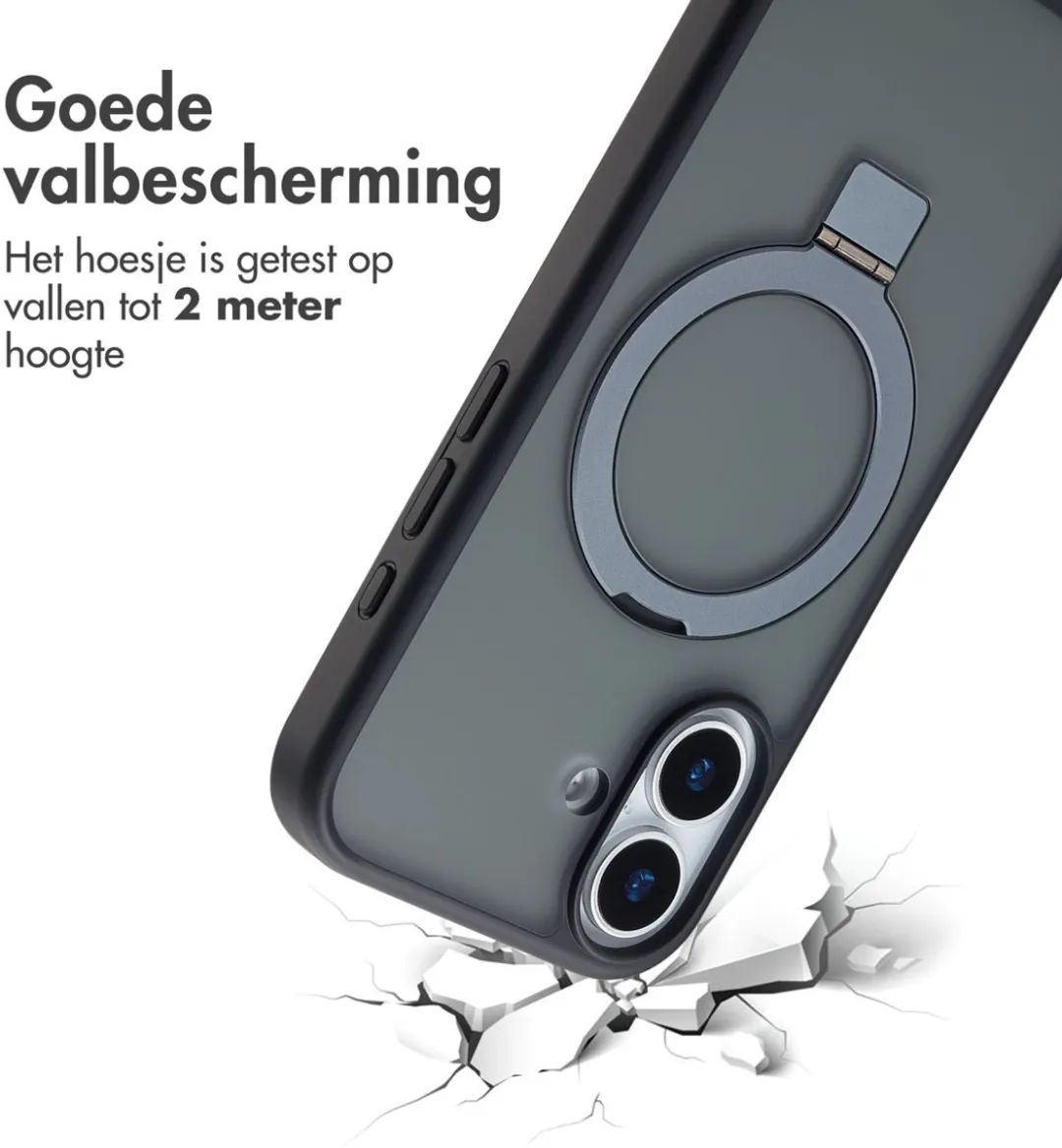 Accezz iPhone 17 MagSafe Hoesje - Ring Stand - Zwart