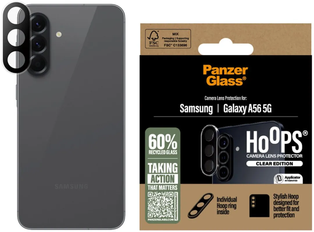PanzerGlass Hoops Camera Lens Protector - Samsung Galaxy A56 - 1 Stuk