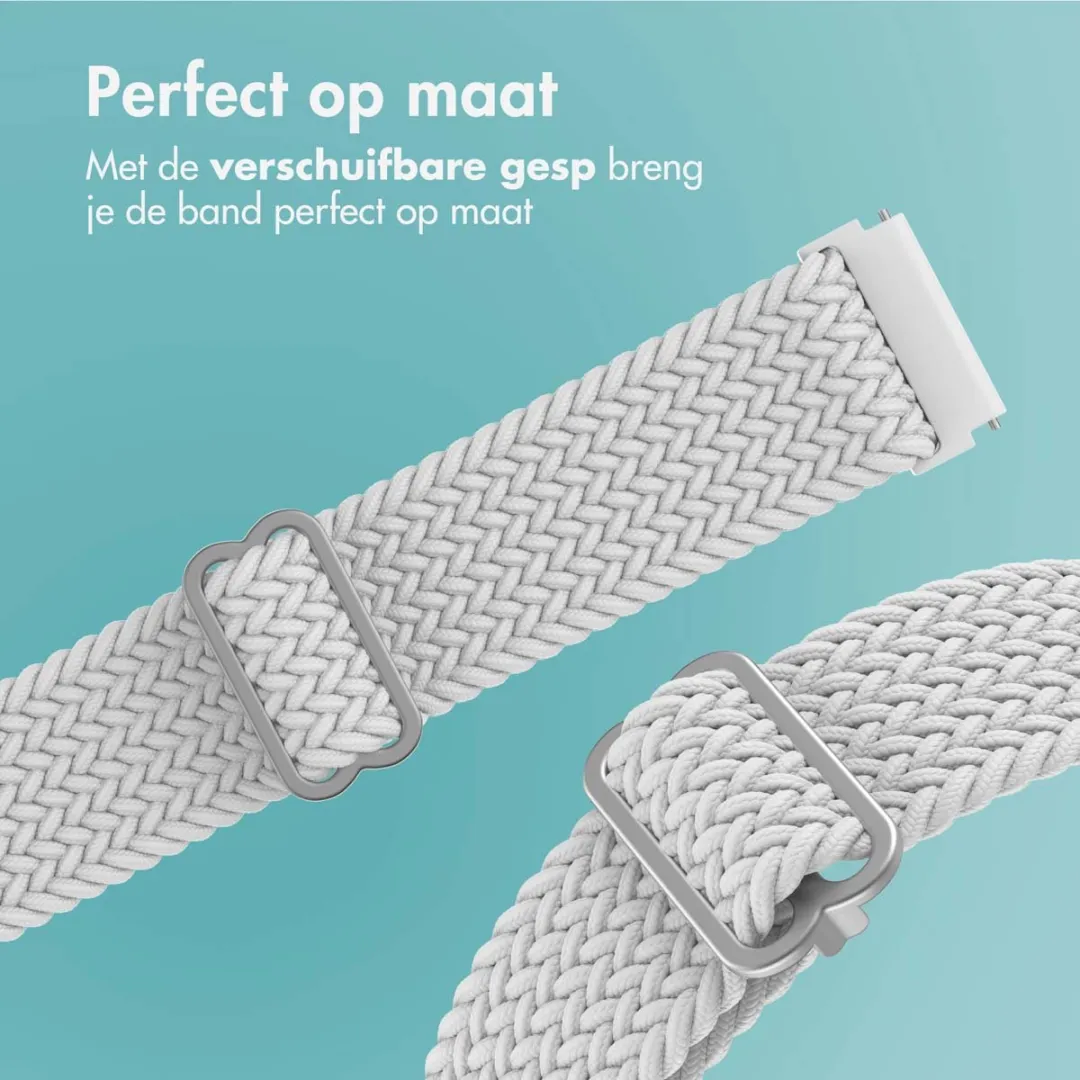 Imoshion Nylon Geweven Smartwatchband 20mm - Wit