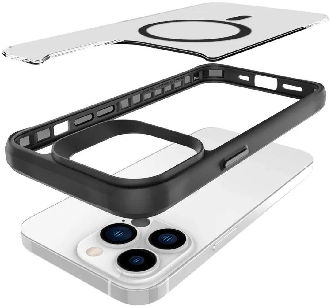 Buddi Hybrid Hoesje iPhone 13 Pro - MagSafe - Matte Zwart