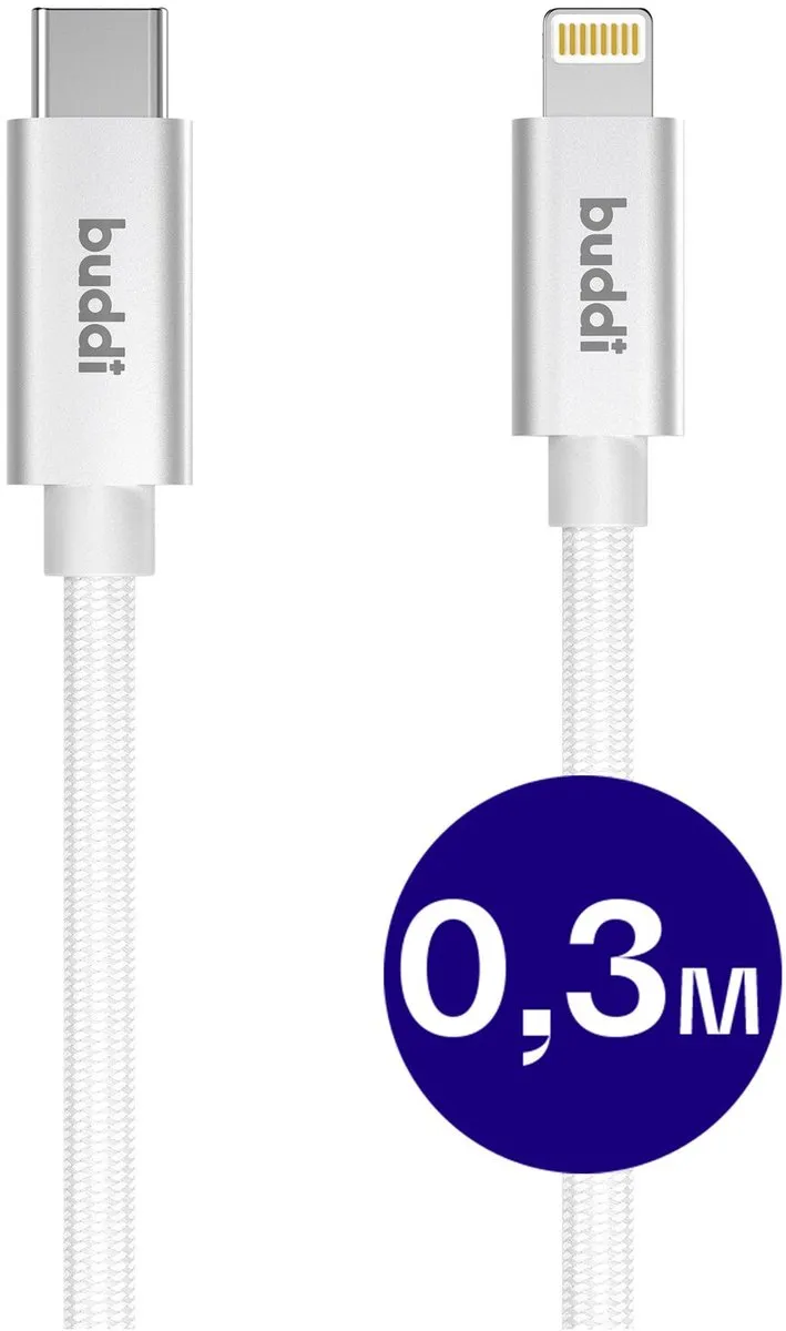 Buddi Flex USB-C naar Lightning Kabel 20W