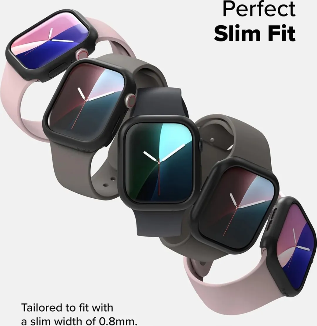 Ringke Slim Hoesje Apple Watch 10 46mm - 2 Stuks - Transparant & Mat Zwart
