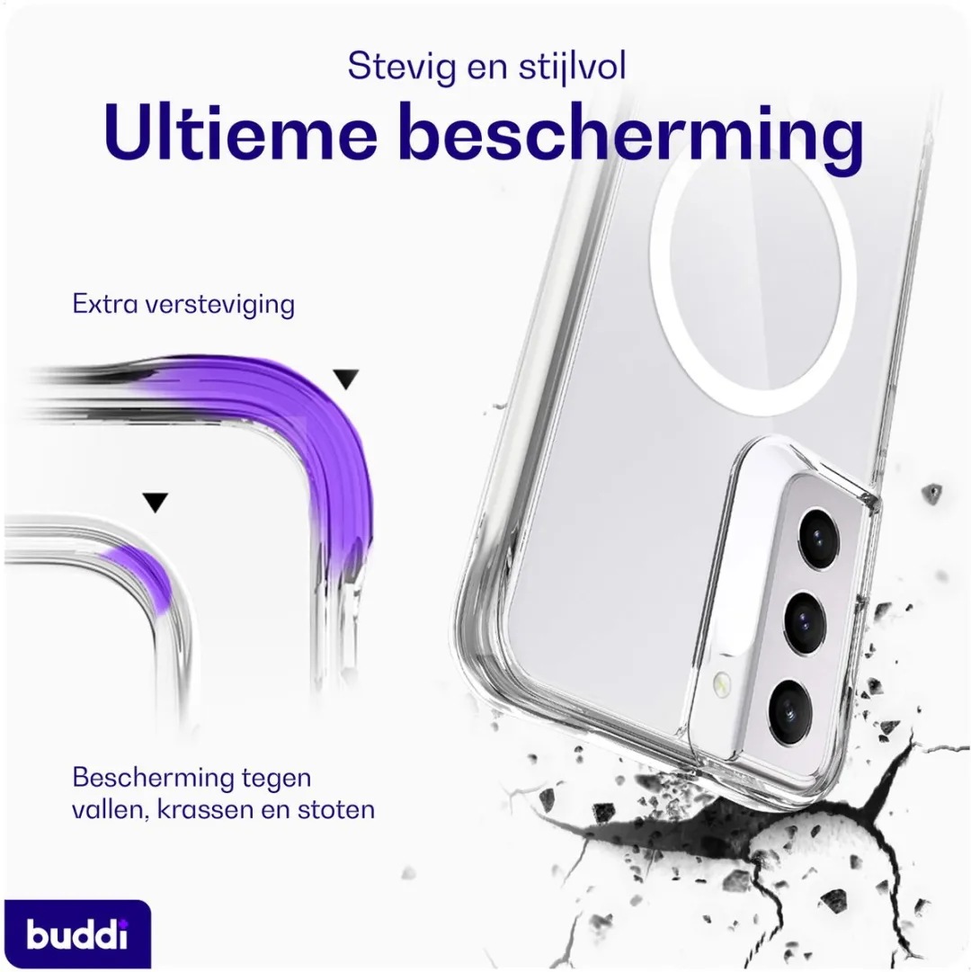 Buddi Core Hoesje Samsung Galaxy S22 - MagSafe - Transparant