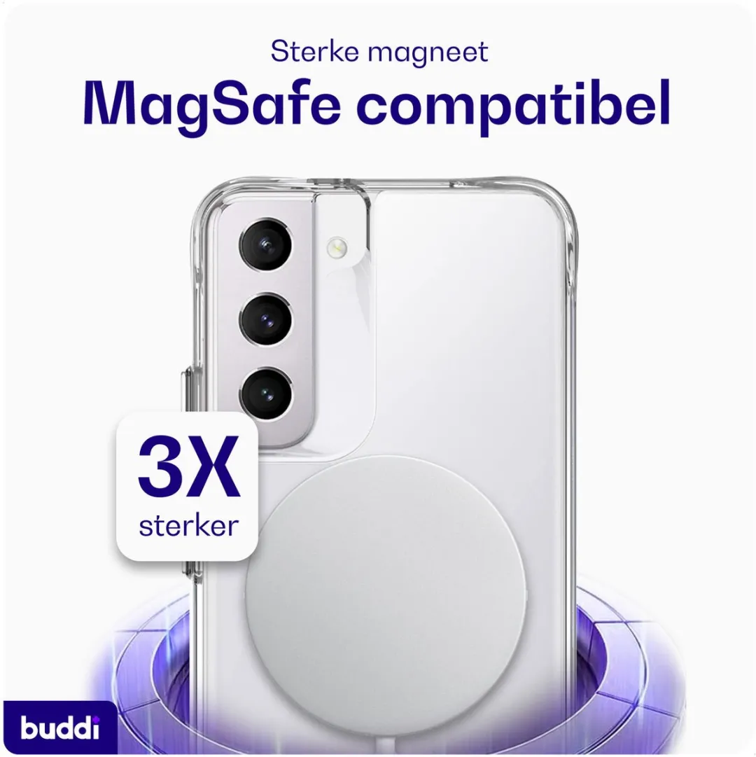 Buddi Core Hoesje Samsung Galaxy S22 - MagSafe - Transparant