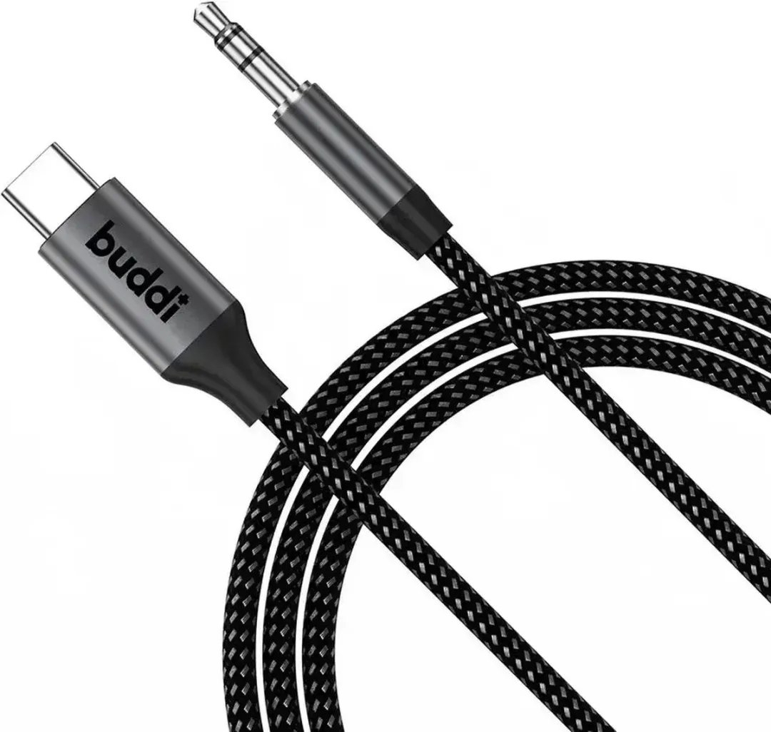 Buddi Flex Audio Kabel Jack naar USB-C 1M - DAC Chip - Zwart - afbeelding 6 van 6