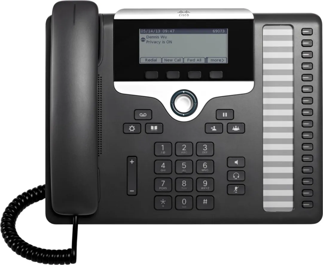 Cisco 7861 IP Telefoon - 16 Regels LCD - 3.5" - Zwart/Zilver