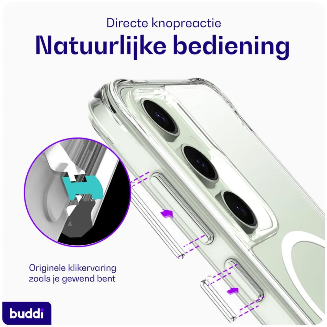 Buddi Core BCSG24FE Hoesje - Samsung Galaxy S24 FE - MagSafe - Transparant