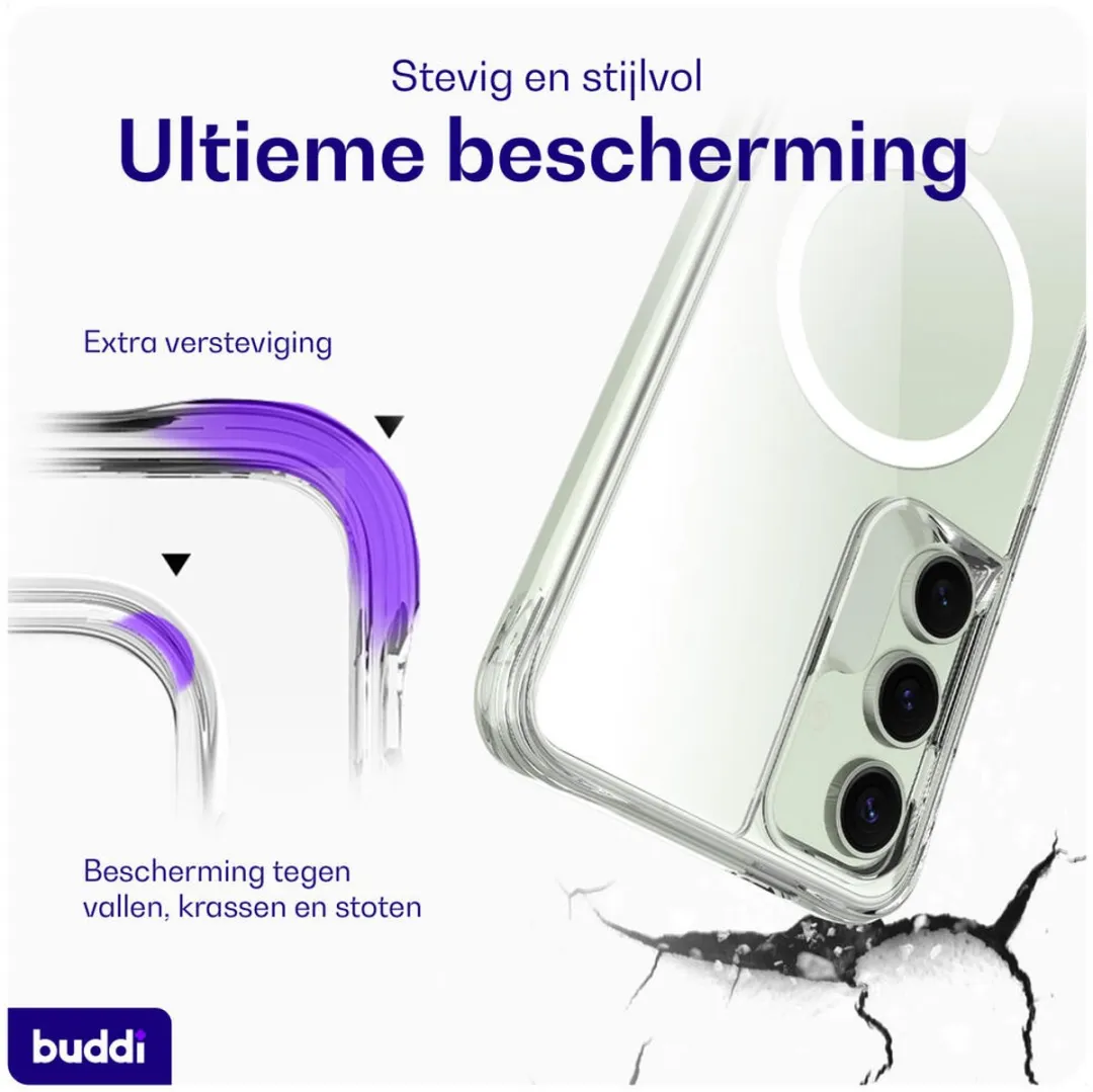 Buddi Core BCSG24FE Hoesje - Samsung Galaxy S24 FE - MagSafe - Transparant